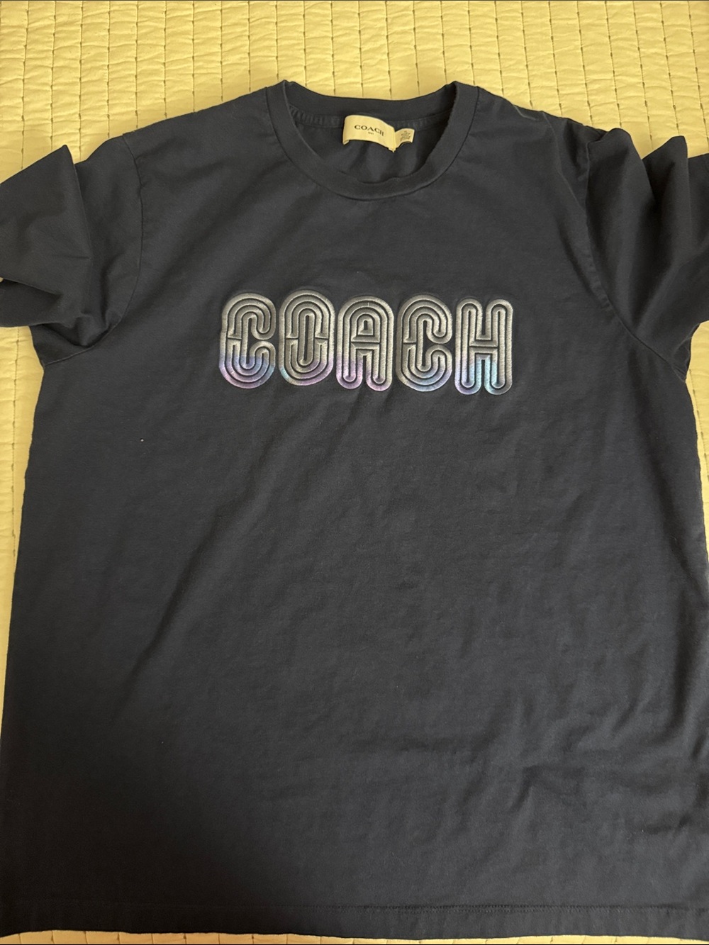 Coach Black Short-Sleeve Tee with Ombre Logo
